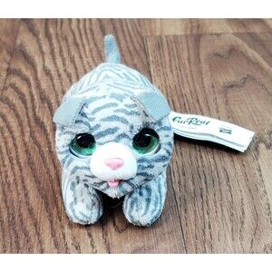 FurReal Newborn Gray Striped Kitten Interactive Tabby Cat Plush Tested Works